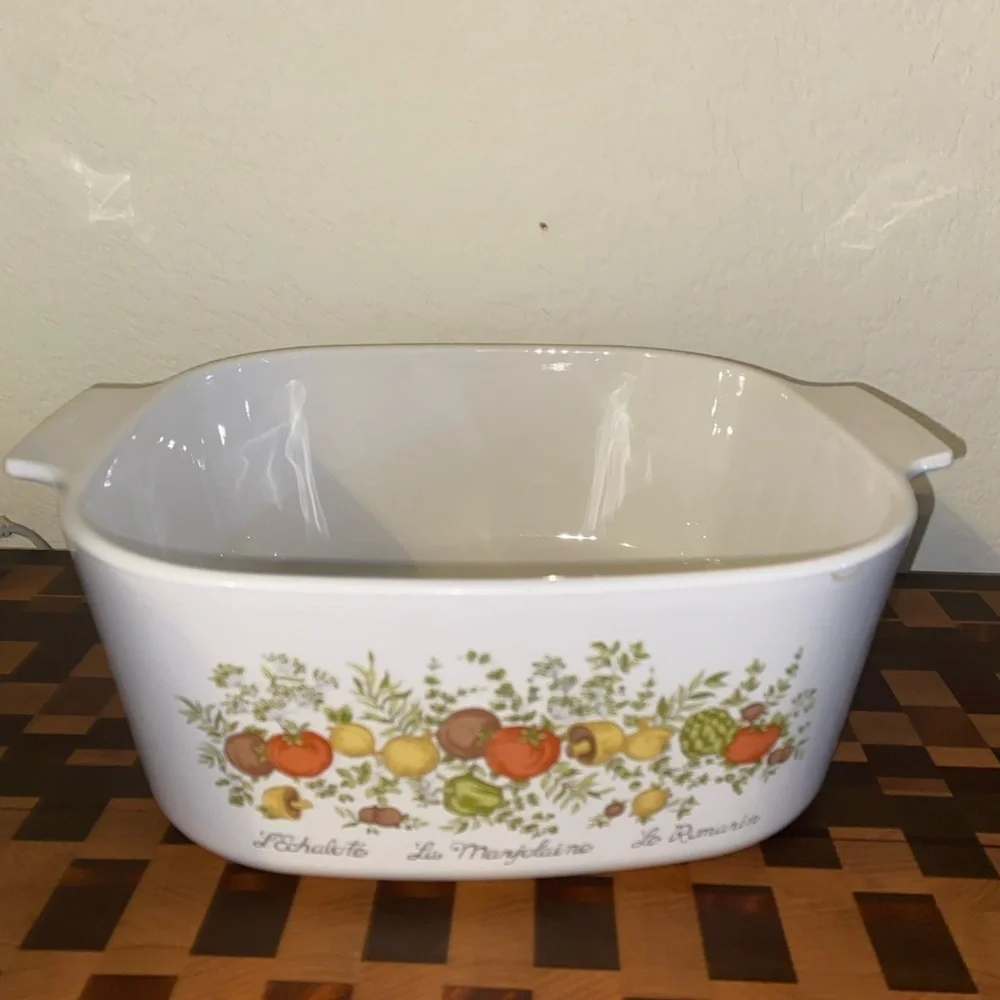 Vintage CorningWare Pyrex Spice of Life L'Echalote 5QT A5B Casserole Dish Rare